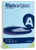 Risma 125 fg. cartoncino 200 gr. A4 colori pastello assortiti Risma acqua