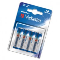 Batterie VERBATIM alcaline stilo AA 1,5 volt. blister 4 pz.