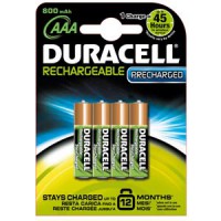 Batterie DURACEL ricaricabili ministilo AAA 1,2 volt blister 4 pz.