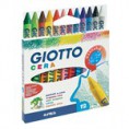 Pastelli a cera scatola 12 colori GIOTTO